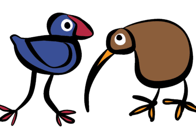 cartoon graphic of birds