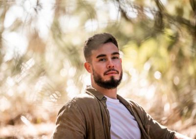 musician photoshoot portrait with bokeh