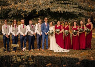 J&R wedding photography Bridal Party group portrait