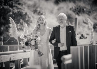 Wedding photo Antony & Heidi ceremony bridal party procession