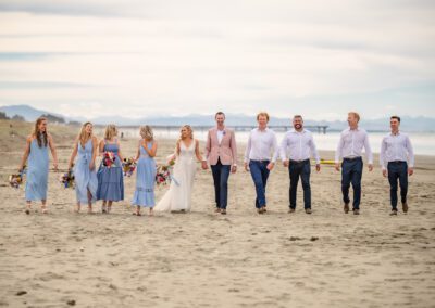 Wedding photo Antony & Heidi bridal party & groomsmen