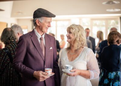 Wedding photo of George & Glenda tea party