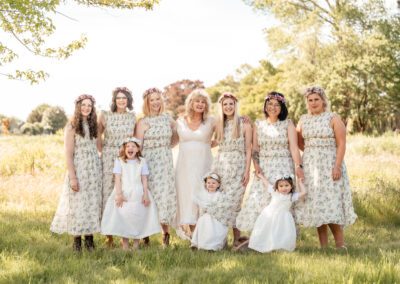 Wedding photo of bride & bridesmaids